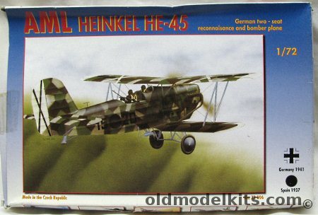 AML 1/72 Heinkel He-45 - Spanish Civil War (2) or Luftwaffe Markings, 72006 plastic model kit